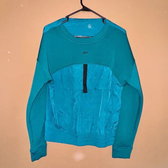 Reebok x Cardi B Pullover Windbreaker Turquoise Blue - M - Picture 3 of 7